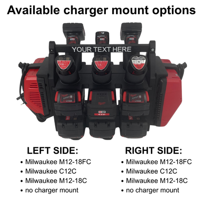 Personalisiertes Milwaukee Akku- & Ladegerät-Tragesystem (hält bis zu 18 M18 & M12 Akkus) - Packout Kompatibel