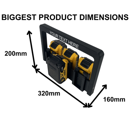 Personalisierter KIBERG Akkuträger für DeWalt 18V | Individuelle Gravur | 4 oder 6 Akkus | Geschenk Handwerker