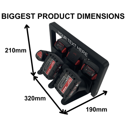 Personalisierter KIBERG Akkuträger für Milwaukee M18 & M12 | Wunschtext Gravur | Geschenk Handwerker