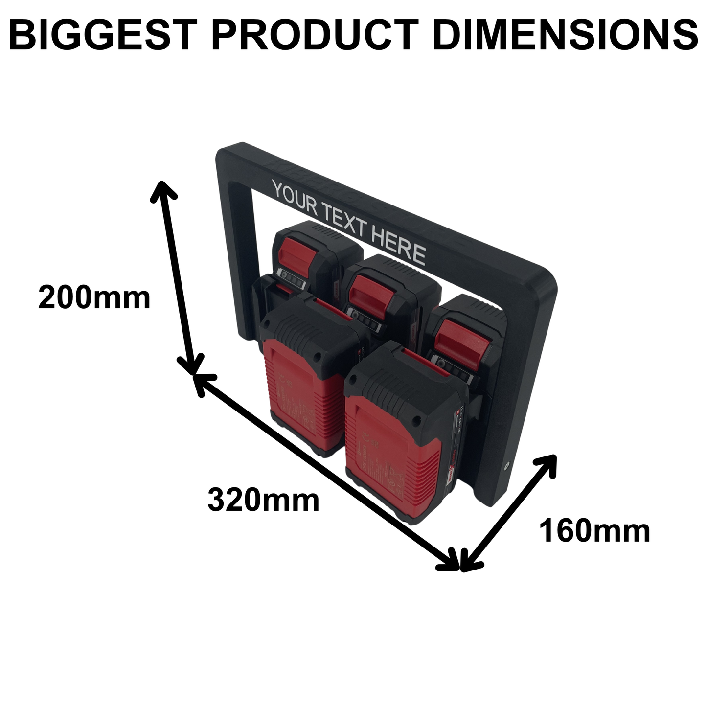 Personalisierter KIBERG Akkuträger für Einhell 18V Power X-Change | Wunschtext Gravur | Geschenk Handwerker