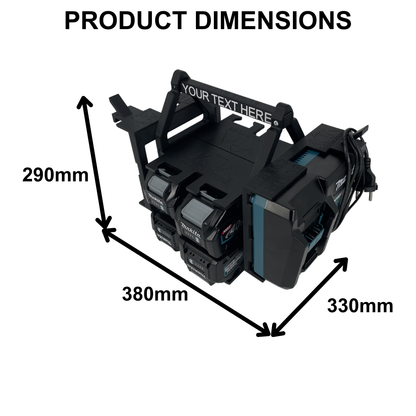 Personalisiertes Makita 40V Akku- & Ladegerät-Tragesystem (bis zu 12 Akkus)