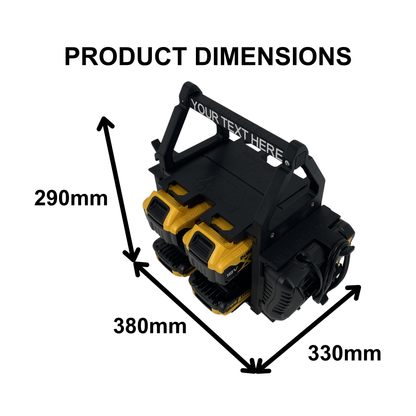 Personalisiertes DEWALT Akku- & Ladegerät-Tragesystem (bis zu 12 18V Akkus)