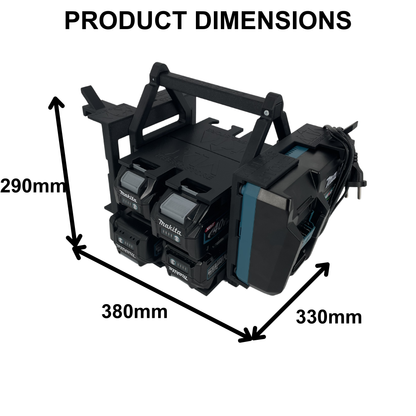 Makita 40V Akku- & Ladegerät-Tragesystem (bis zu 12 Akkus)