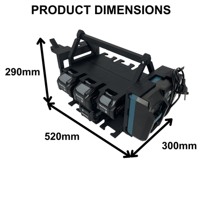 Makita 40V Akku- & Ladegerät-Tragesystem (bis zu 18 Akkus)