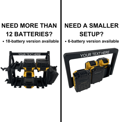 Personalisiertes DEWALT Akku- & Ladegerät-Tragesystem (bis zu 12 18V Akkus)