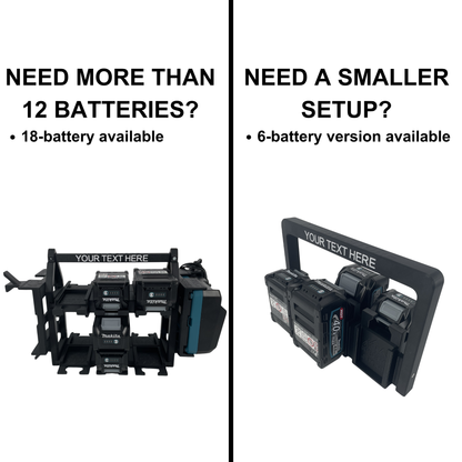 Personalisiertes Makita 40V Akku- & Ladegerät-Tragesystem (bis zu 12 Akkus)