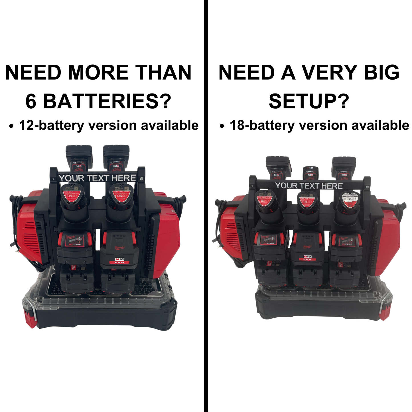 Personalisierter KIBERG Akkuträger für Milwaukee M18 & M12 | Wunschtext Gravur | Geschenk Handwerker