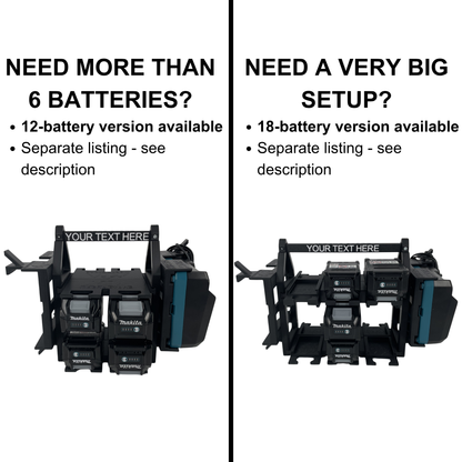 Personalisierter KIBERG Akkuträger für Makita 40V XGT | Wunschtext Gravur | 4 oder 6 Akkus | Geschenk