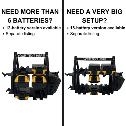 Personalisierter KIBERG Akkuträger für DeWalt 18V | Individuelle Gravur | 4 oder 6 Akkus | Geschenk Handwerker