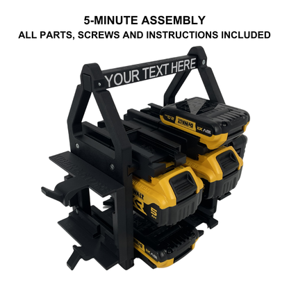 Personalisiertes DEWALT Akku- & Ladegerät-Tragesystem (bis zu 12 18V Akkus)
