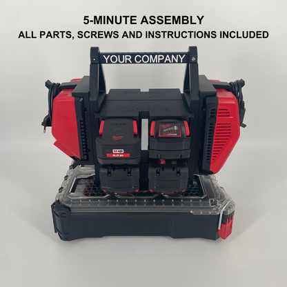 Personalisiertes Milwaukee Akku- & Ladegerät-Tragesystem (hält bis zu 12 M18 & M12 Akkus) - Packout Kompatibel