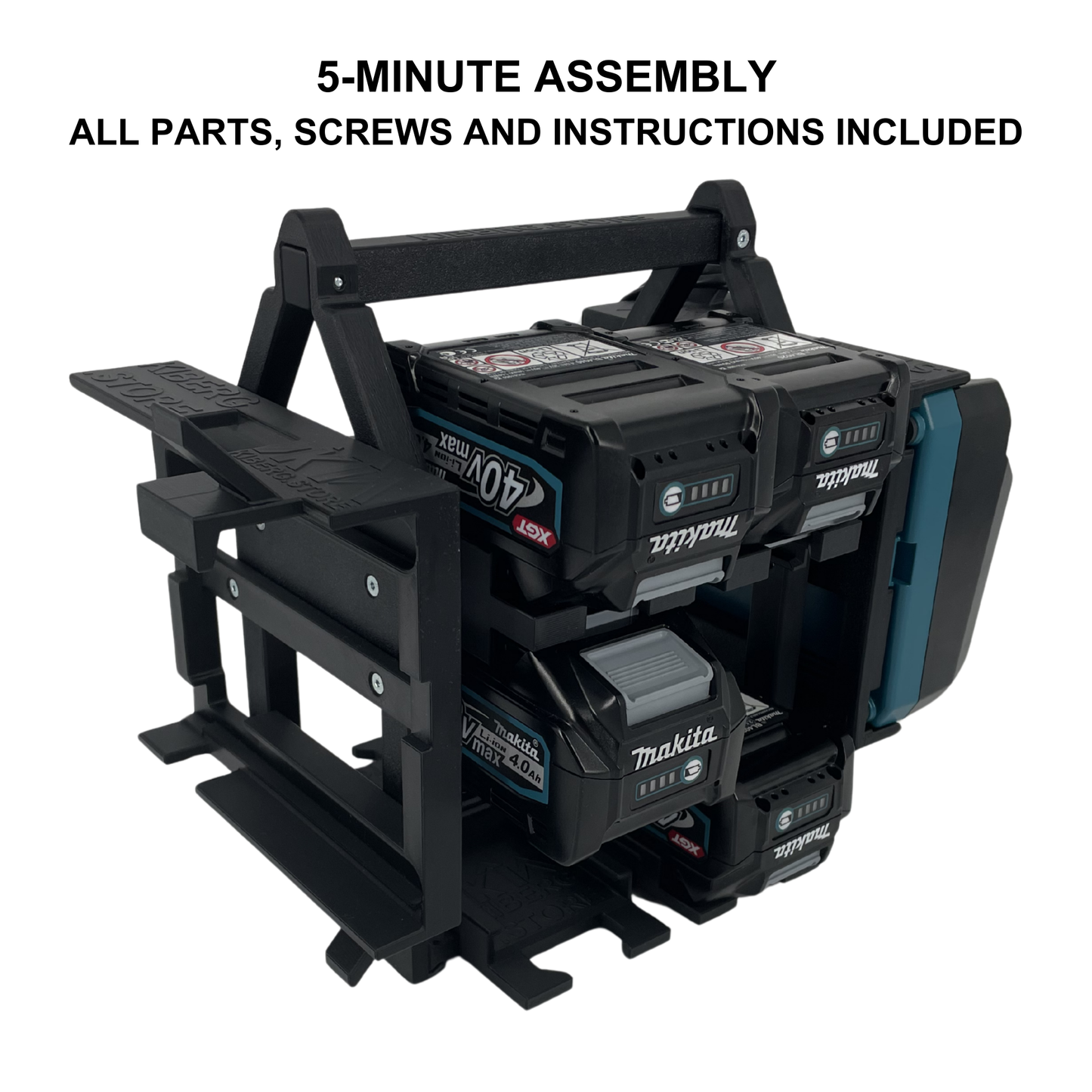 Makita 40V Akku- & Ladegerät-Tragesystem (bis zu 12 Akkus)