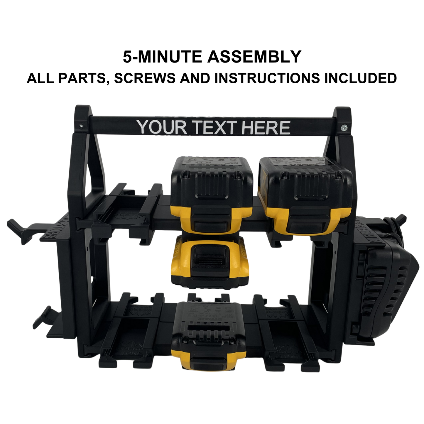 Personalisiertes DEWALT Akku- & Ladegerät-Tragesystem (bis zu 18 18V Akkus)