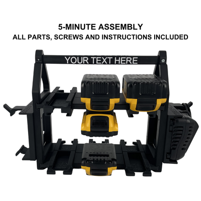 Personalisiertes DEWALT Akku- & Ladegerät-Tragesystem (bis zu 18 18V Akkus)