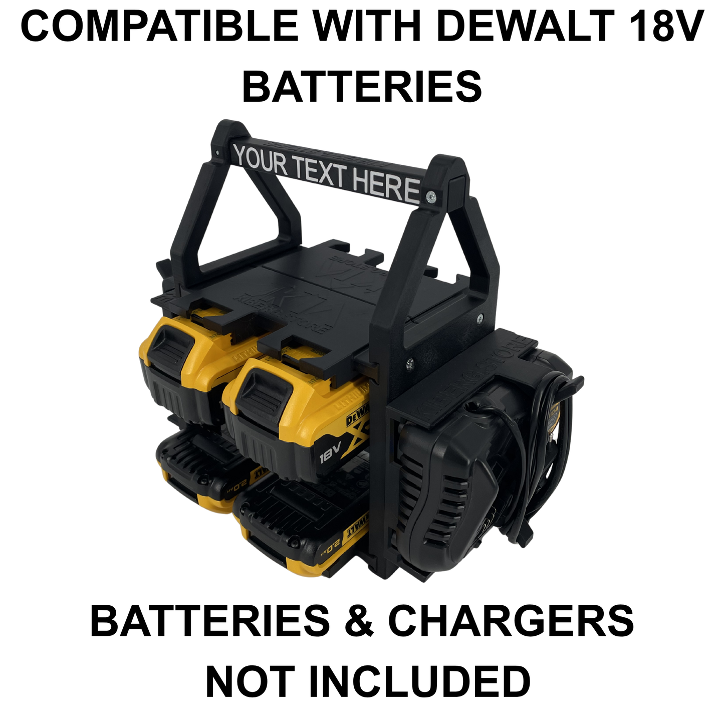 Personalisiertes DEWALT Akku- & Ladegerät-Tragesystem (bis zu 12 18V Akkus)