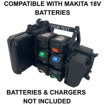 Personalisiertes Makita Akku- & Ladegerät-Tragesystem (bis zu 12 Akkus)