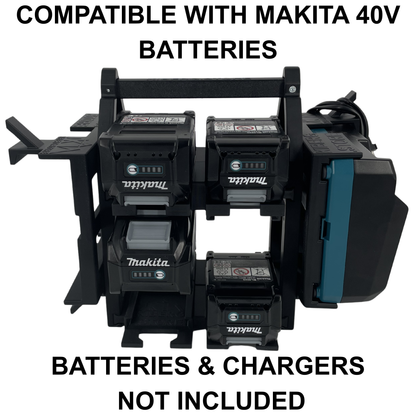 Makita 40V Akku- & Ladegerät-Tragesystem (bis zu 12 Akkus)
