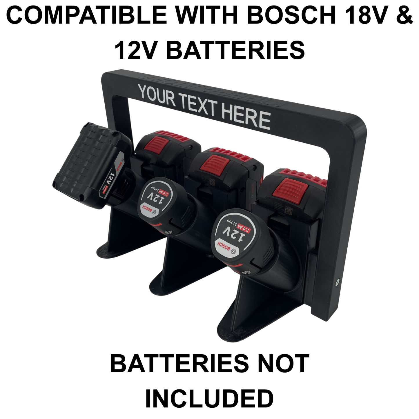 Personalisierter KIBERG Akkuträger für Bosch 18V & 12V | Wunschtext Gravur | Geschenk Handwerker