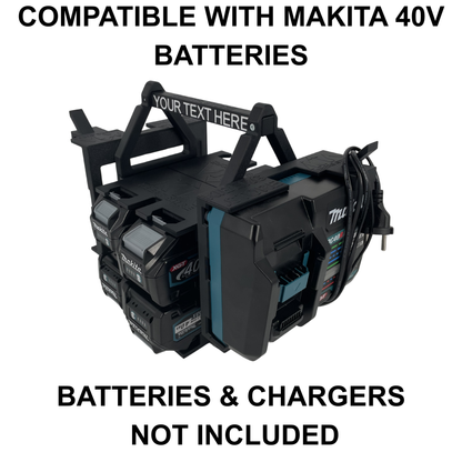 Personalisiertes Makita 40V Akku- & Ladegerät-Tragesystem (bis zu 12 Akkus)