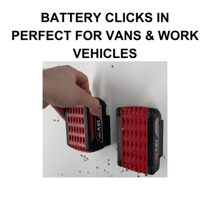 KIBERG Akku-Wandhalterung für Bosch 18V mit Click-in-Verriegelung | Werkstatt & Transporter
