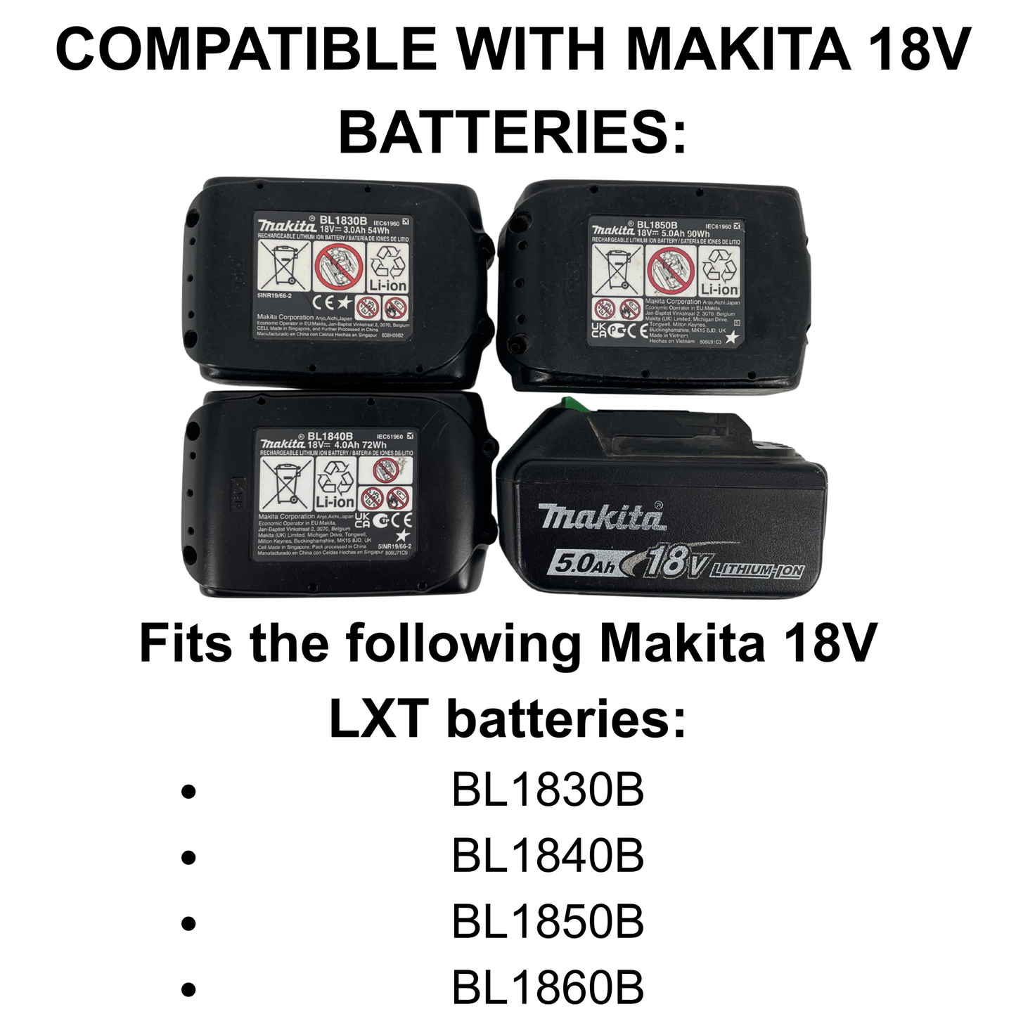 Personalisierter Zweifärbiger Makita 18V Akku Knopf