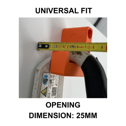 KIBERG Kettensägen Wandhalterung universal | Hält über 20 kg | Schützt Wand & Kette | Akku-Motorsäge Halter