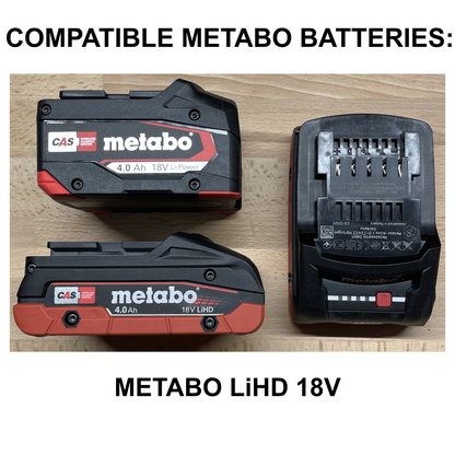 KIBERG Metabo 18V Akku-Wandhalterung | 2, 4 oder 6 Stellplätze | Werkstatt-Organizer