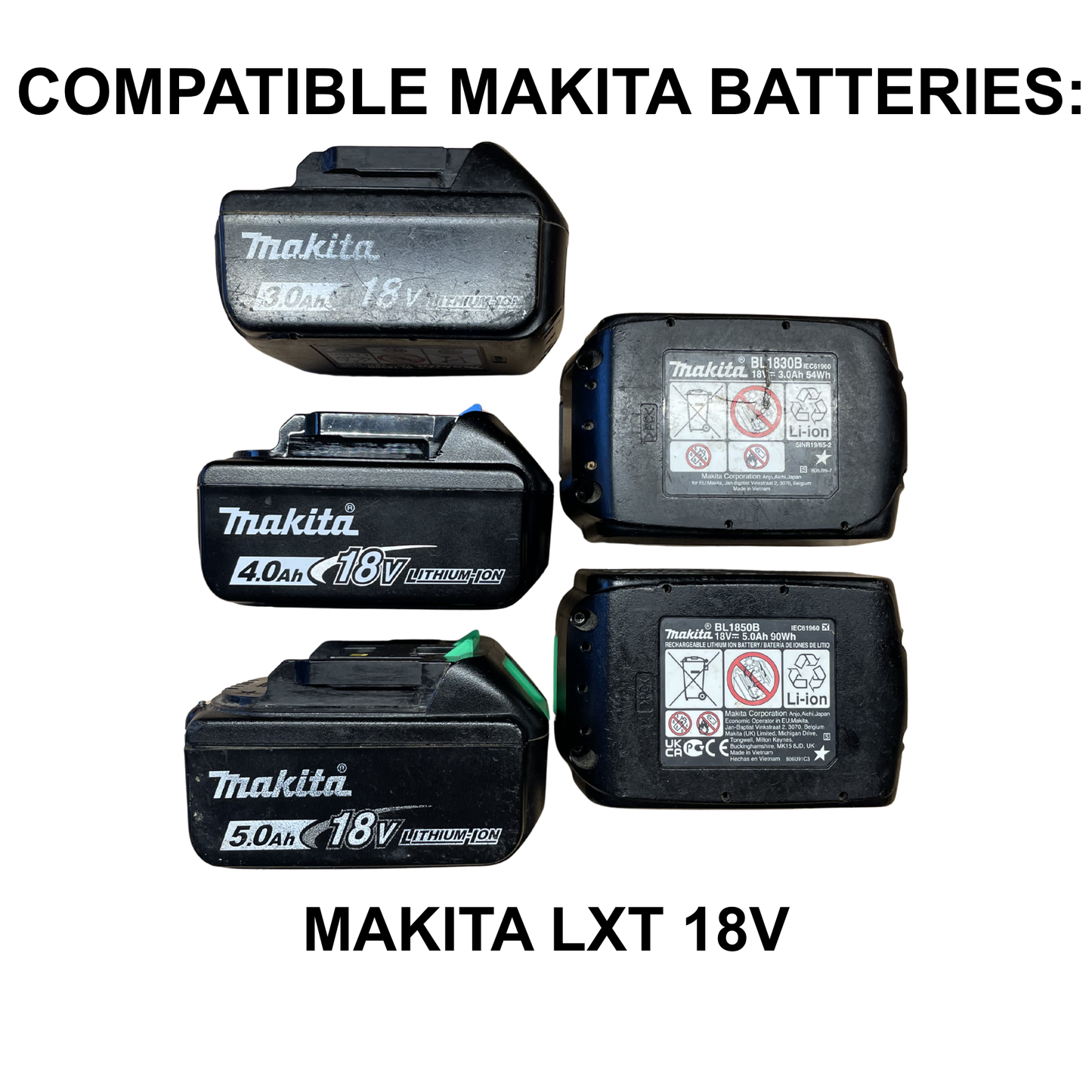 KIBERG Akkuträger für Makita 18V LXT | Batteriehalter mit Tragegriff | 4 oder 6 Akkus | Werkstatt Ordnung