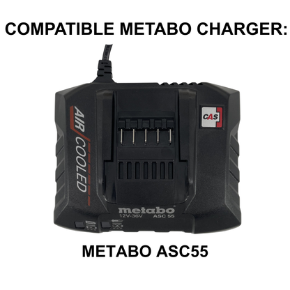 KIBERG Akkuträger für Metabo 18V | Platz für 8 Akkus & 2 ASC 55 Ladegeräte | mobil & wandmontierbar | aus Österreich