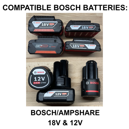 Personalisierter KIBERG Akkuträger für Bosch 18V & 12V | Wunschtext Gravur | Geschenk Handwerker