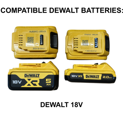 Personalisierter KIBERG Akkuträger für DeWalt 18V | Individuelle Gravur | 4 oder 6 Akkus | Geschenk Handwerker