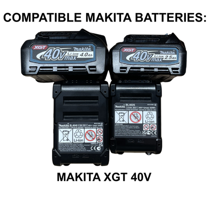 KIBERG Akkuträger für Makita 40V XGT | Batteriehalter mit Tragegriff | 4 oder 6 Akkus | Werkstatt Baustelle