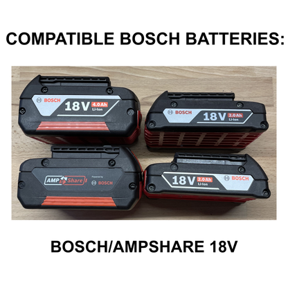 Personalisierter KIBERG Akkuträger für Bosch 18V | Wunschtext Gravur | 4 oder 6 Akkus | Geschenk Handwerker