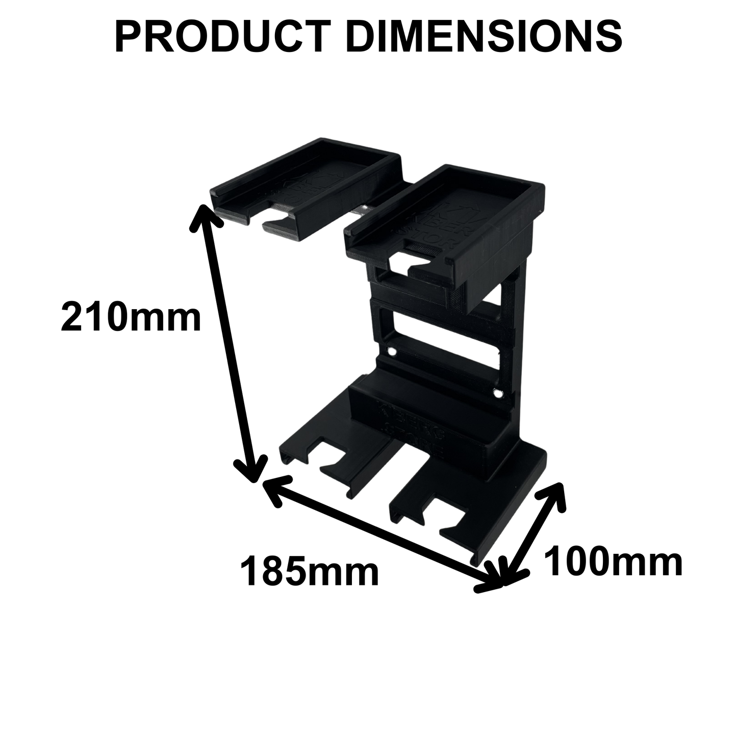 Bosch 18V-20 Wandhalterung mit Akkuhalter (2-4 Akkuplätze)