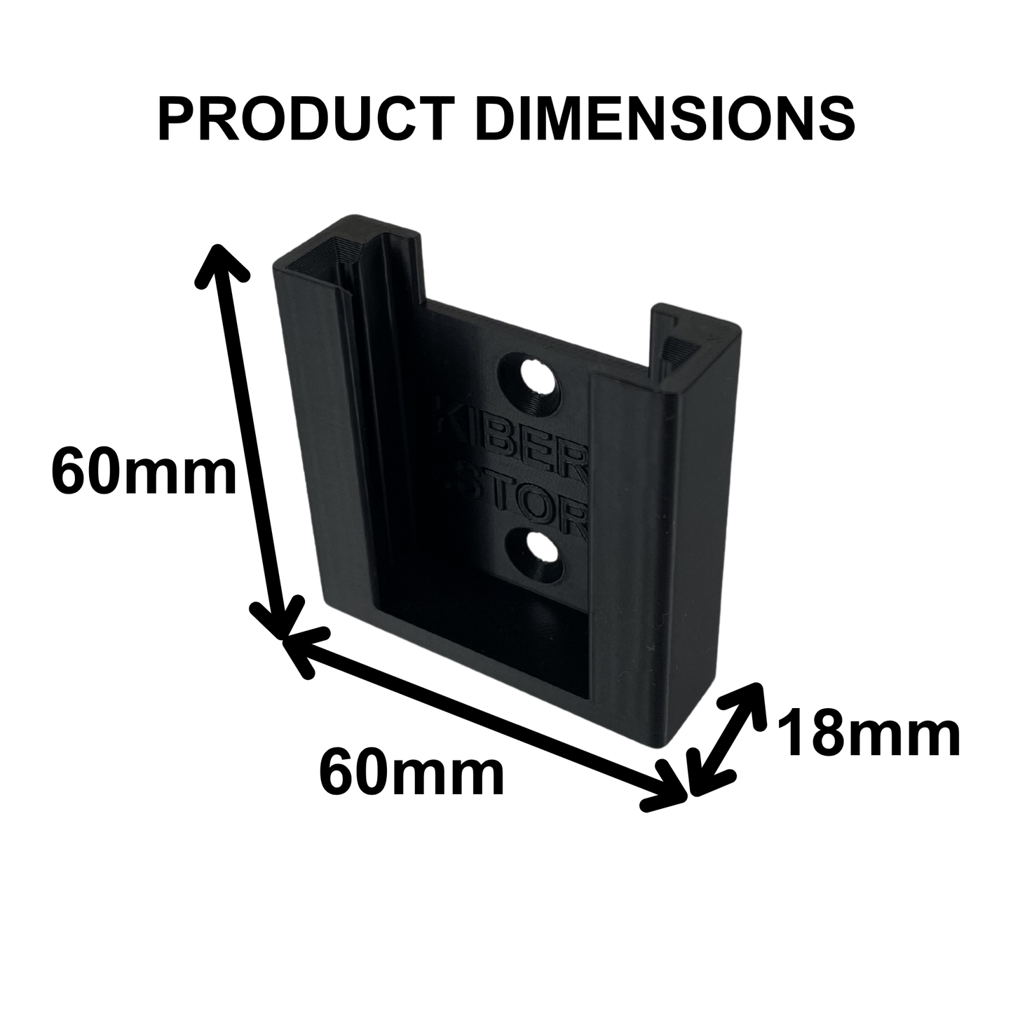 KIBERG Wandhalterung für DeWalt 18V Akkus | Slide-In System | Werkstatt Organizer