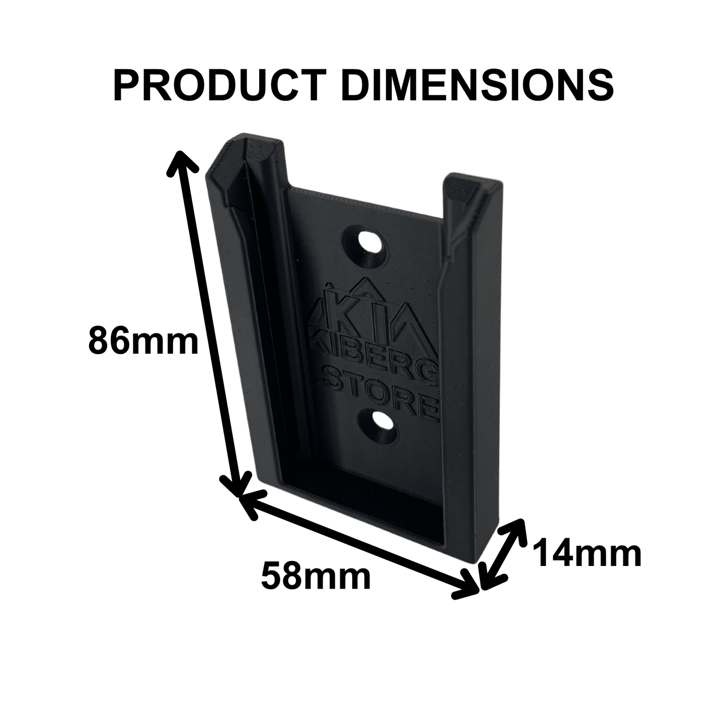 KIBERG Wandhalterung für Einhell 18V Power X-Change Akku | Slide-In System | Werkstatt-Organizer