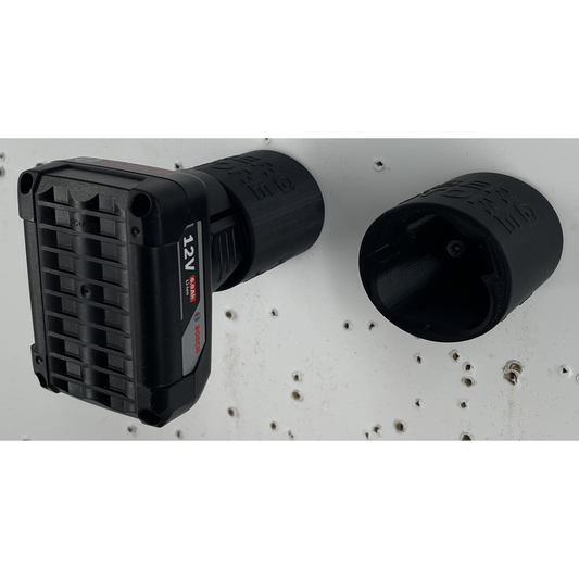 KIBERG Wandhalterung für Bosch 12V Akkus | Slide-In ohne Entriegelung | PETG Werkstatt Organizer