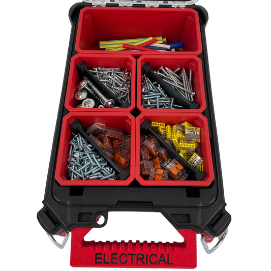 KIBERG Bin Trennwand für Milwaukee Packout Organizer | 4er Set | Zwei Fächer statt einem
