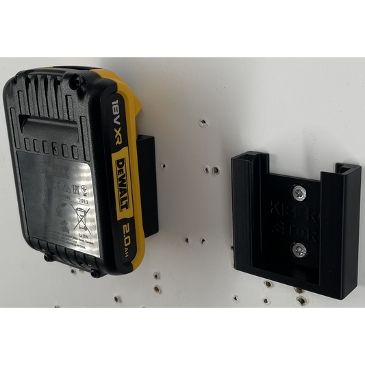 KIBERG Wandhalterung für DeWalt 18V Akkus | Slide-In System | Werkstatt Organizer