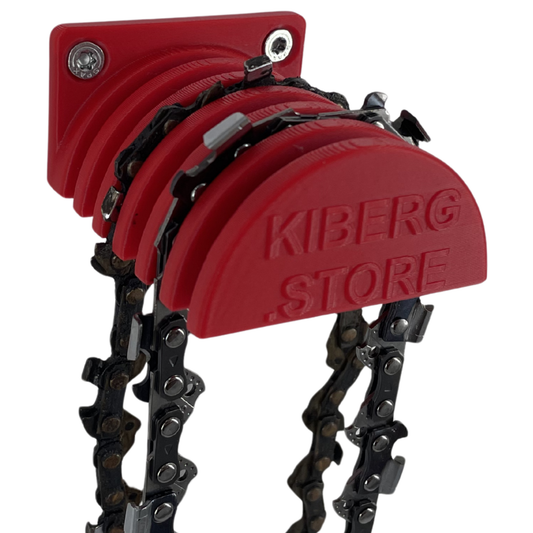 KIBERG Kettensägen Kettenhalter | Wandhalterung 2/4/6 Slots | Sägeketten ordentlich lagern