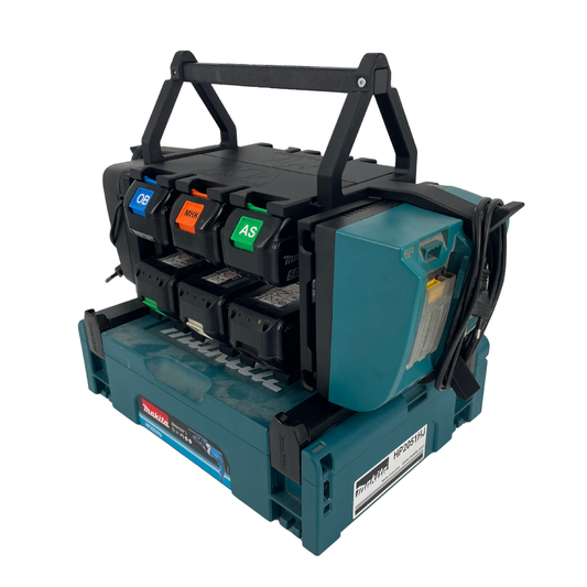 Makita Akku- & Ladegerät-Tragesystem (bis zu 18 Akkus) – Makpac kompatibel