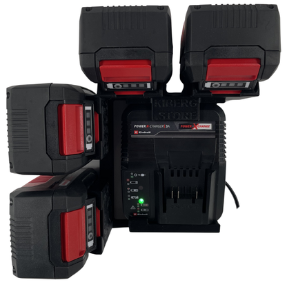 Einhell Power X-Charger 3A Wandhalterung mit Akkuhalter (2 oder 4 Akkus)