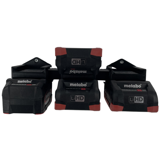 KIBERG Metabo 18V Akku-Wandhalterung | 2, 4 oder 6 Stellplätze | Werkstatt-Organizer