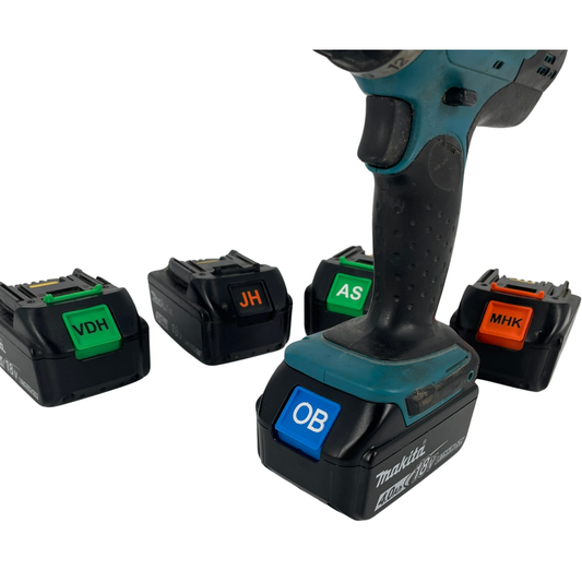 Personalisierter Zweifärbiger Makita 18V Akku Knopf