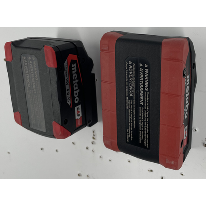KIBERG Akku-Wandhalter für Metabo 18V CAS | Slide-In Montage | Werkstatt-Organizer aus PETG
