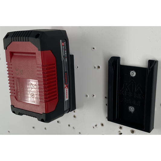KIBERG Wandhalterung für Einhell 18V Power X-Change Akku | Slide-In System | Werkstatt-Organizer