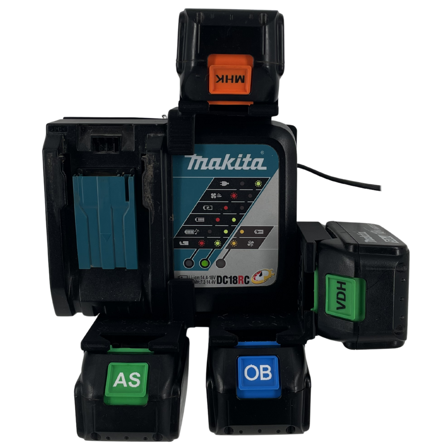 Makita DC18RC Wandhalterung mit Akkuhalter (2-4 Akkuplätze)