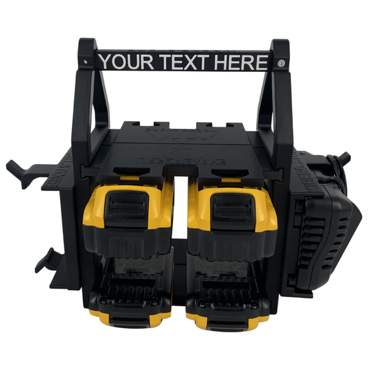 Personalisiertes DEWALT Akku- & Ladegerät-Tragesystem (bis zu 12 18V Akkus)