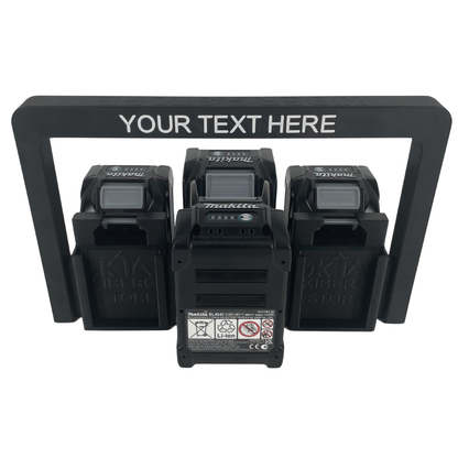 Personalisierter KIBERG Akkuträger für Makita 40V XGT | Wunschtext Gravur | 4 oder 6 Akkus | Geschenk