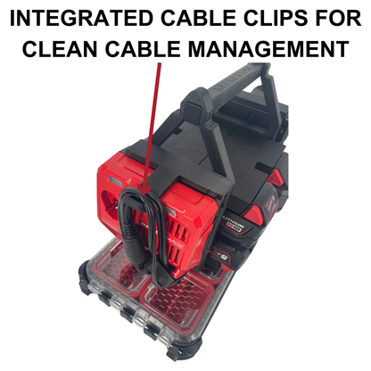 Milwaukee Battery & Charger Carry System for Packout | Holds up to 12 Batteries | Organizer for M18 and M12 Chargers